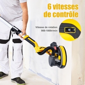 Slefuitor de perete HYCHIKA 750W cu maner telescopic si absorbtie de praf - Img 4