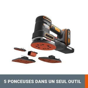 Slefuitor electric WORX WX820.9 5-in-1, 20V, Negru - Img 4