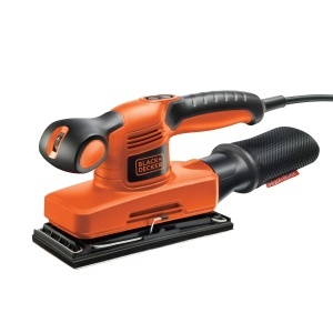 Slefuitor orbital BlackDecker KA320EKA-QS, 240W, negru, cu 5x hartie abraziva