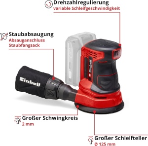 Slefuitor orbital Einhell TE-RS 18 Li-Solo Power X-Change fara acumulator - Img 3