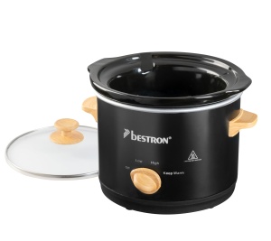 Slow Cooker Bestron ASC150BW, 1.5L, 120W, NegruHolz - Img 2
