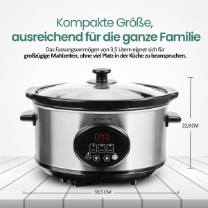 Slow Cooker Emerio SC-129406 3.5L, 240W, vas ceramic - Img 5