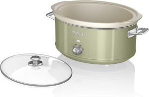 Slow Cooker Swan Retro SF17031GNEU, 6.5L, 320W, Verde, Design Vintage - Img 4