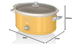 Slow Cooker Swan Retro SF17031YELNEU 65L Ceramic Antiaderent Galben 320W - Img 7