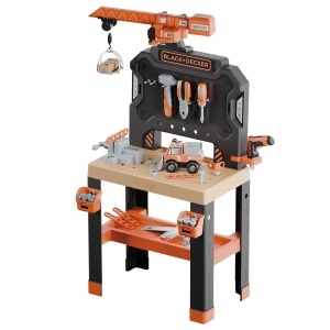 Smoby BlackDecker Banc de Lucru pentru Copii 87 Accesorii Kran si Reciclare
