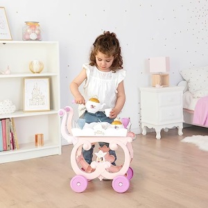 Smoby - Carucior de ceai Disney Princess, tava detasabila si 17 accesorii, set complet de ceai si tacamuri de la 3 ani (7600312502) - Img 4