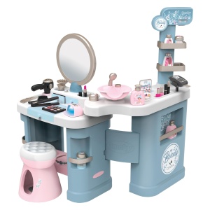 Smoby - My Beauty Center Beauty Studio - Masa de toaleta cu functii electronice si mecanice, multe accesorii, pentru copii de la 3 ani