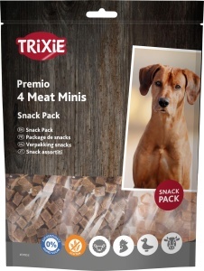 Snack pentru caini TRIXIE Premio 4 Meat Minis, 4 sortimente, 400 g