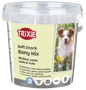 Snack-uri moi pentru caini TRIXIE Bony Mix, 500 g, cu carne de miel