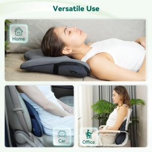 Snailax Perna Lombara cu Masaj si Incalzire Memory Foam 8 Capete Shiatsu 3 Intensitati - Img 6