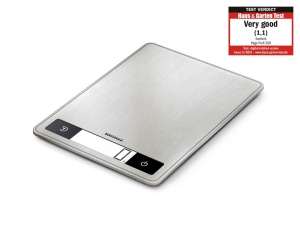 Soehnle Page Profi 200, cantar digital de bucatarie argintiu din otel inoxidabil, greutate de pana la 15 kg (precizie de 1 g), cantar de uz casnic cu functie tactila cu senzor patentat, cantar electronic cu baterii - Img 2