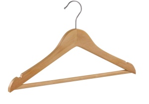 SONGMICS Umerase pentru copii set de 20 de umerase pentru copii 35 cm lungime Umerase din lemn lemn masiv cu punte antiderapanta pentru pantaloni si c - Img 4