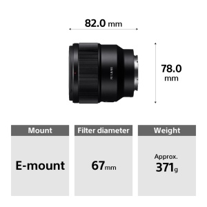 Sony SEL-85F18 Obiectiv portret obiectiv focal fix 85 mm F18 full frame potrivit pentru seriile A7 ZV-E10 A6000 si Nex montura E negru - Img 7