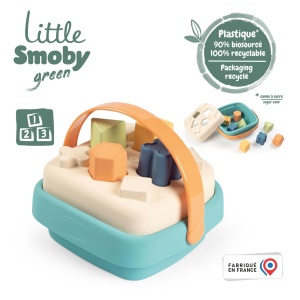Sortator de forme pentru copii Smoby Little Smoby Green, 8 forme, multicolor, plastic biobazat - Img 2