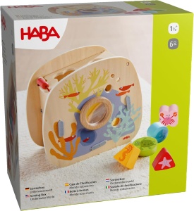 Sortierbox HABA Unterwasserwelt - Joc de sortare cu animale marine, 18 luni, cu lupa - Img 7