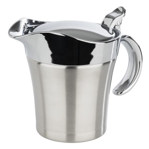 Sosiera termica APS din otel inoxidabil, 400 ml, cu capac pliabil