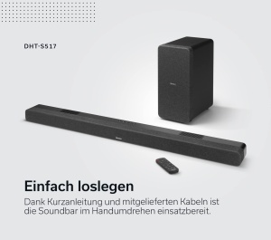 Soundbar Denon DHT-S517 cu Subwoofer Wireless, Dolby Atmos, Negru - Img 5
