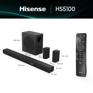 Soundbar Hisense HS5100, 5.1 Canale, 540W, Subwoofer de 6.5 inch - Img 3