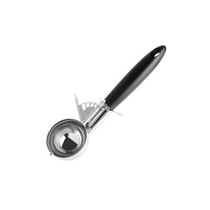 Spatula pentru inghetata Fackelmann, inoxnegru, cu functie de eliberare, 22 cm