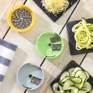 Spiralizator de legume InnovaGoods 3-in-1, manual, alb, multifunctional - Img 14