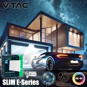 Spot LED Exterior V-TAC E-SERIES 100W, 8150 Lumen, Negru - Img 2