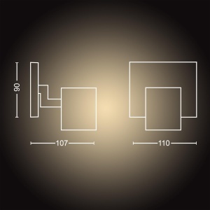 Spot LED inteligent Philips Hue White Ambiance Runner, dimmabil, alb - Img 4