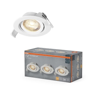 Spot LED Osram 4,9W, 2700K, Alb, Set 3 Bucati