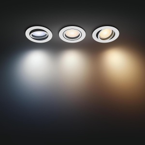 Spot LED Philips Hue Milliskin, Alb, 400lm, 3 bucati, Aluminiu - Img 2