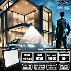 Spot LED V-TAC E-Series 100W, 8150 Lumen, Neutru 4000K, IP65 - Img 4