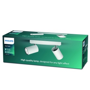 Spoturi de tavan Philips myLiving Kosipo, 2 x 5,5 W, flexibile, alb - Img 6