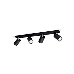 Spoturi LED Philips myLiving Kosipo 4 becuri GU10 negru design elegant