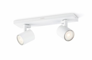 Spoturi LED Philips Runner, 6W, dimabil, alb, cu capete ajustabile