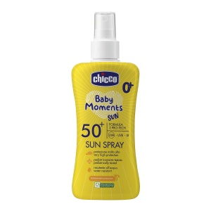 Spray solar Chicco SPF 50, 150 ml, pentru pielea sensibila a bebelusilor