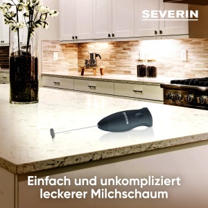 Spumant de lapte SEVERIN, spumant de lapte compact din otel inoxidabil, spumant de lapte electric cu functionare cu baterie si manevrare usoara, inclusiv 2 baterii, negru, SM 3590 - Img 3
