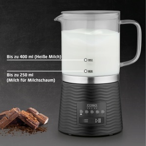 Spumator de lapte Caso CappuLatte, capacitate 250 ml, design din sticla, 5 functii - Img 5