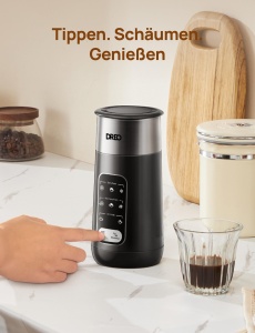 Spumator de lapte DREO, 270ml, 8-in-1, din otel inoxidabil, cu LED - Img 3