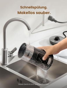 Spumator de lapte DREO 6-in-1, 270ml, inox, spuma calda si rece - Img 3