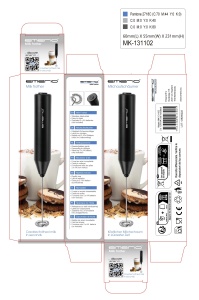 Spumator de lapte EMERIO MK-131102, alimentare cu 2x AA, design ergonomic, negru - Img 4