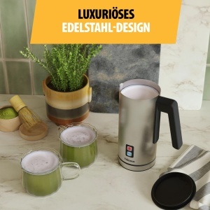 Spumator de lapte Tristar MK-2277, 150 ml spuma, 300 ml lapte incalzit, 550W, inox - Img 5