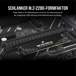 SSD Corsair MP700 PRO SE 4 TB M.2 PCIe 5.0, 14000 MBs, Negru - Img 6