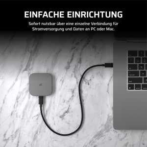 SSD Extern Corsair EX400U 2TB USB4, 4000MBs, Plug-and-Play, Gri - Img 6
