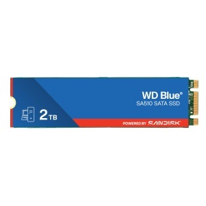 SSD SATA WD Blue SA510 2 TB M.2 2280, viteza citire 560 MBs, viteza scriere 520 MBs
