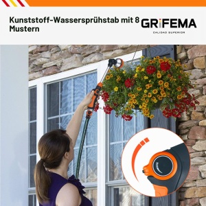 Stalp de udare GRIFEMA cu 8 moduri, 40.5cm, negruorange - Img 7