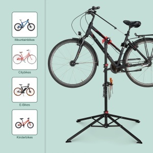 Stand de reparatii bicicleta Relaxdays, ajustabil 110-190 cm, cu suport unelte - Img 7