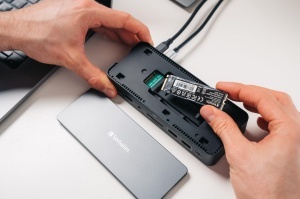 Statia de andocare USB-C Verbatim CDS-15S 15-in-1 cu slot SSD - Img 5