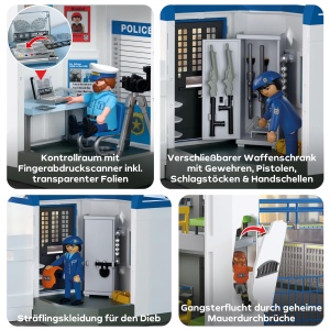Statia de Politie PLAYMOBIL 71873 cu Accesorii si Figurine pentru Copii peste 4 Ani - Img 4