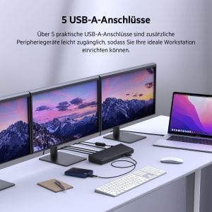 Statie de andocare Belkin pentru 3 monitoare 4K, 85W Power Delivery, USB-C - Img 7