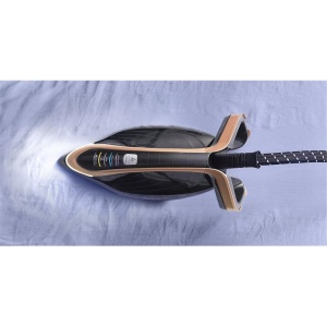 Statie de calcat cu abur Tefal GV9820 Pro Express Vision | Lumina LED inteligenta pe fier de calcat | Presiune puternica de 9 bari | 180 g/min abur | 750 g/min explozie de abur suplimentara | Sistem anticalcar | Negru/Maro - Img 3
