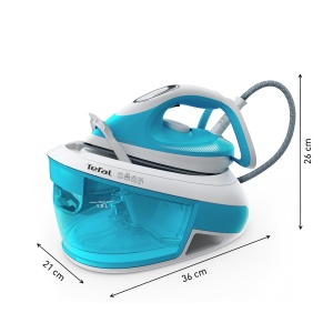 Statie de calcat cu aburi Tefal Express Airglide SV8002, 2800W, 5.9 Bar, albaalbastra - Img 8