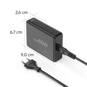Statie de incarcare Hama 4-porturi USB GaN 65W, negru, cu cablu de 1.5m - Img 5